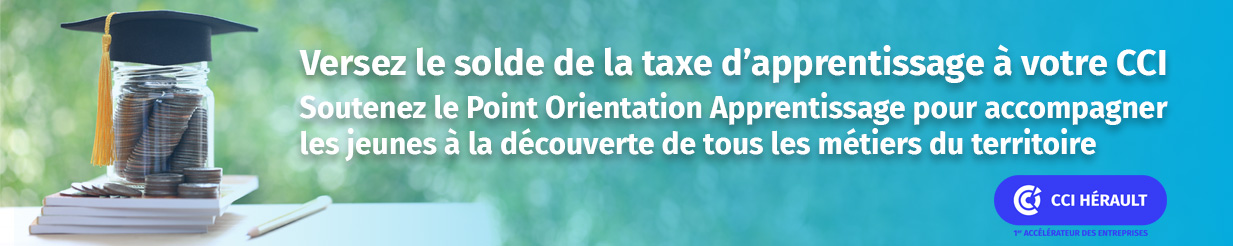 Taxe d’apprentissage : je m’engage avec la CCI Hérault !