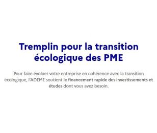 Tremplin pour la transition écologique des PME