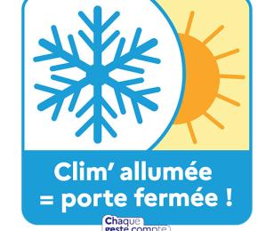 clim' allumée : porte fermée