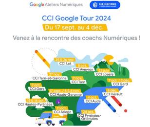 Tournée des CCI d’Occitanie avec Google Ateliers Numériques