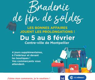 Braderie de fin de soldes en centre-ville de Montpellier