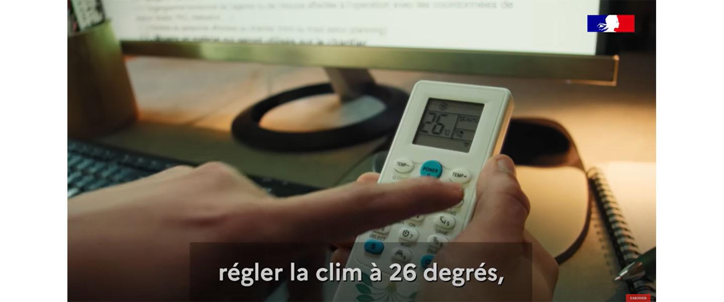 je règle la clim à 26°C