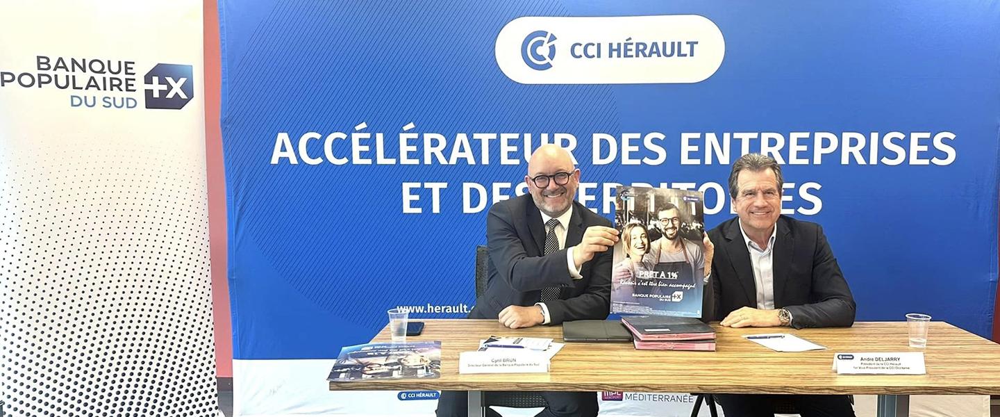 La CCI Hérault et la Banque Populaire du Sud déploient un Prêt bonifié