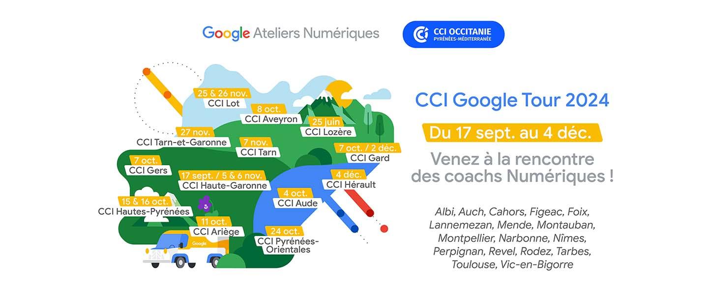Tournée des CCI d’Occitanie avec Google Ateliers Numériques